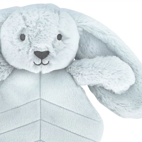 Doudou peluche lapin - Bleu ciel