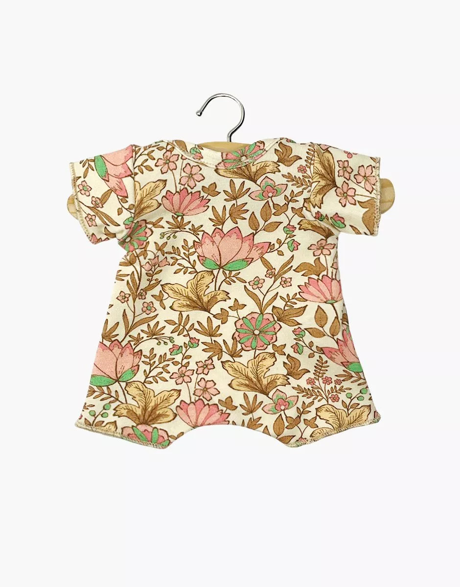 Babies - Body shorty en jersey Indienne rosée - Minikane