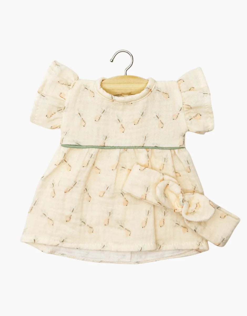 Robe Daisy et son headband à noeud rond en gaze de coton Hélène - MINIKANE