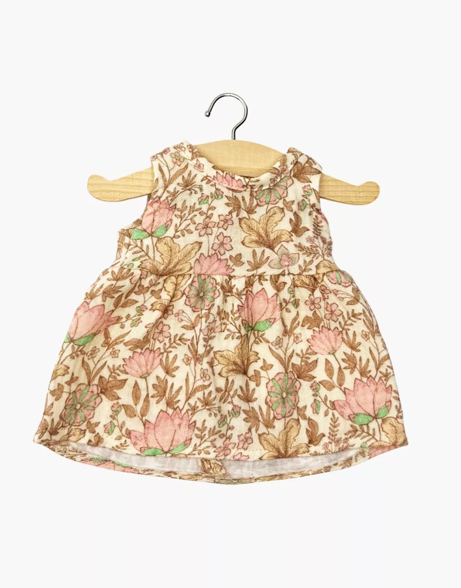 Robe Faustine sans manches en gaze de coton Indienne rosée - Minikane