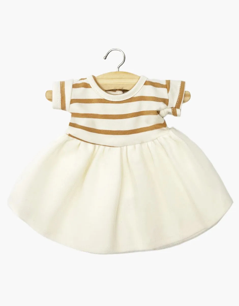 Tutu Rosana manches courtes à rayures beige - MINIKANE