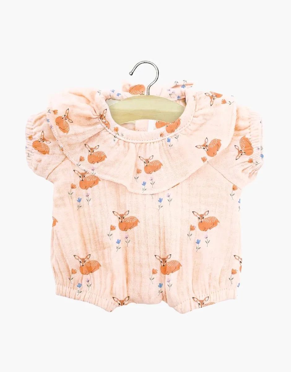 Babies – Barboteuse à collerette Éva en gaze de coton Sweet deer