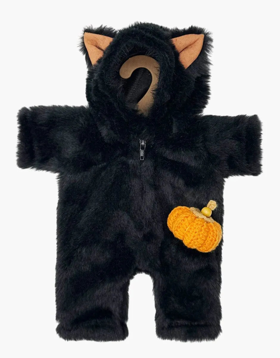 P’tits Déguiz’ Babies – Combinaison Halloween P’tit chat noir et sa citrouille en crochet