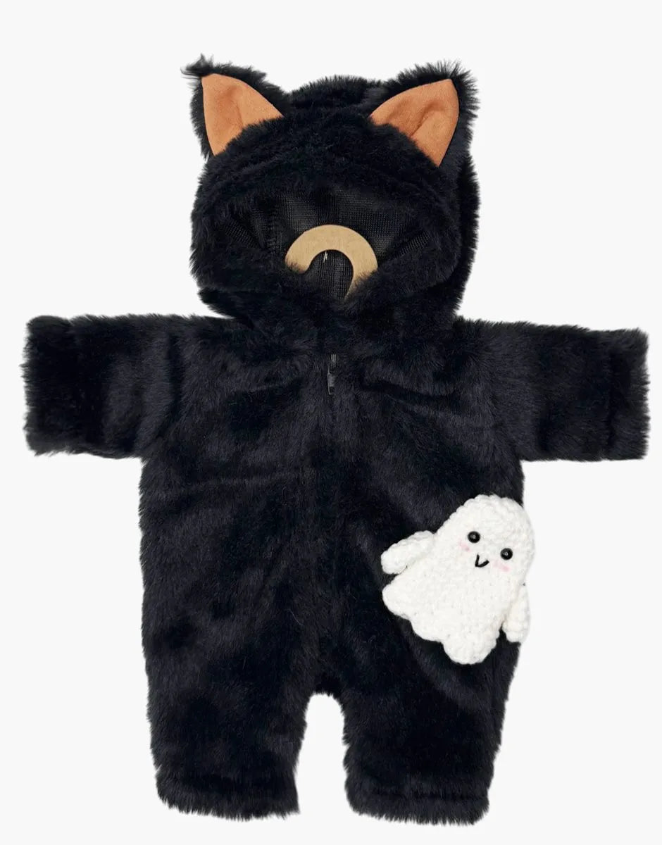 P’tits Déguiz’ – Combinaison Halloween P’tit chat noir et son fantôme en crochet