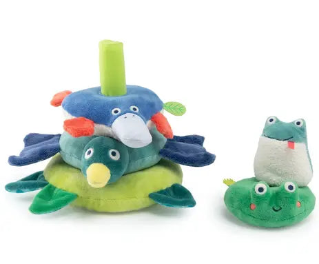 ANIMAUX EMPILABLES TISSU LA MARE AUX GRENOUILLES
