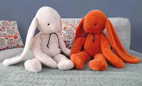 PELUCHE - LAPIN MELOE 70 CM - BEIGE