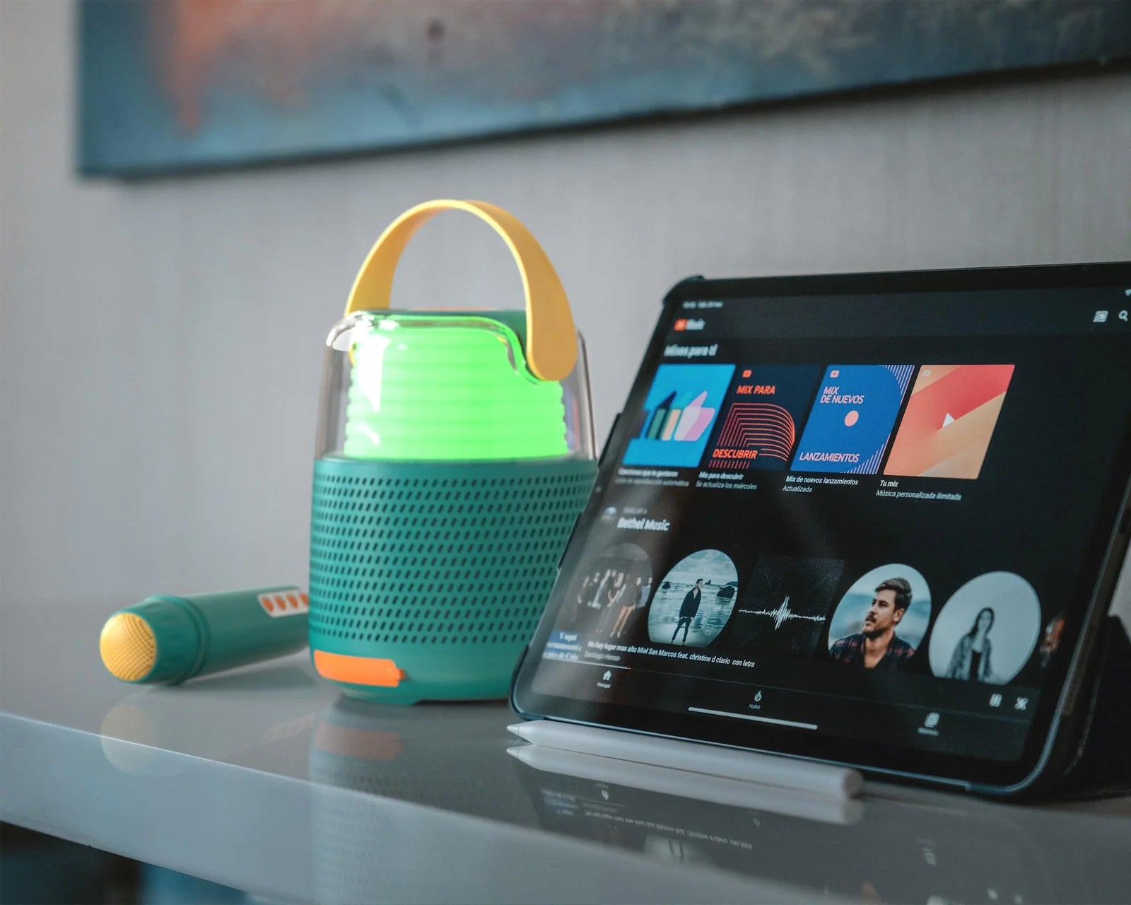 Enceinte & Karaoké - Bleu