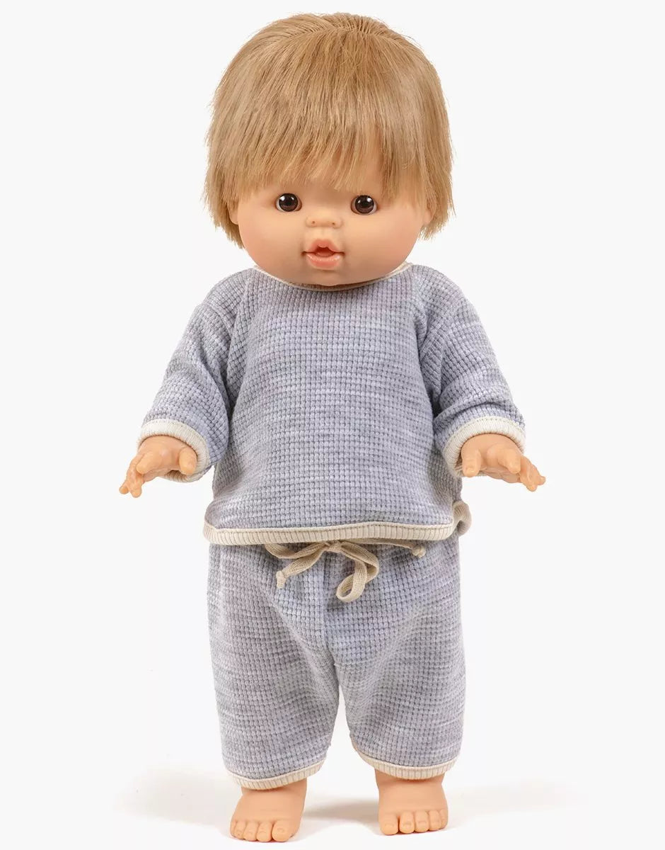 Ensemble jog Cocoon en nid d’abeille gris chiné