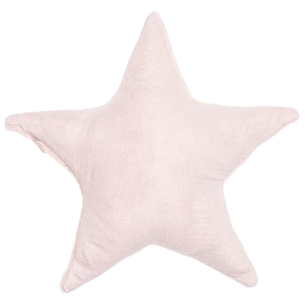 Bouillotte étoile bambou/ gaze de coton biscuit