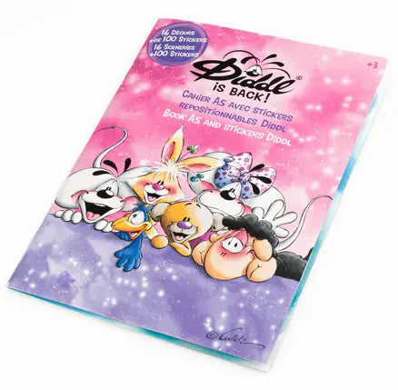 Cahier avec stickers repositionnables A5 Diddl