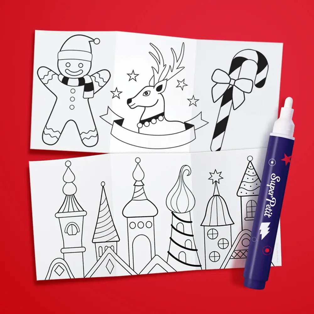 Kit de décoration pour vitres - Motifs de Noël