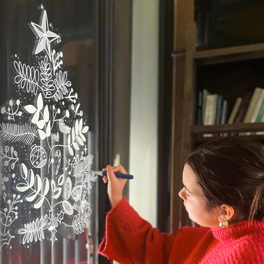 Kit de décoration pour vitres - Motifs de Noël