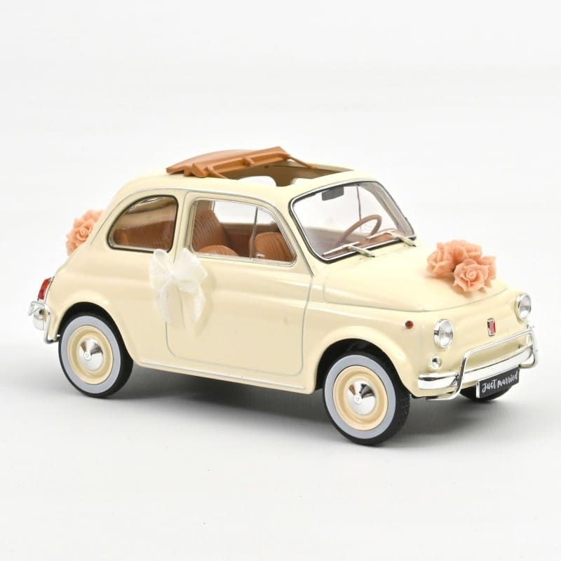 Fiat 500 L 1968 Blanc Ivoire cadeau de mariage 1/18 - NOREV
