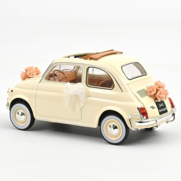 Fiat 500 L 1968 Blanc Ivoire cadeau de mariage 1/18 - NOREV