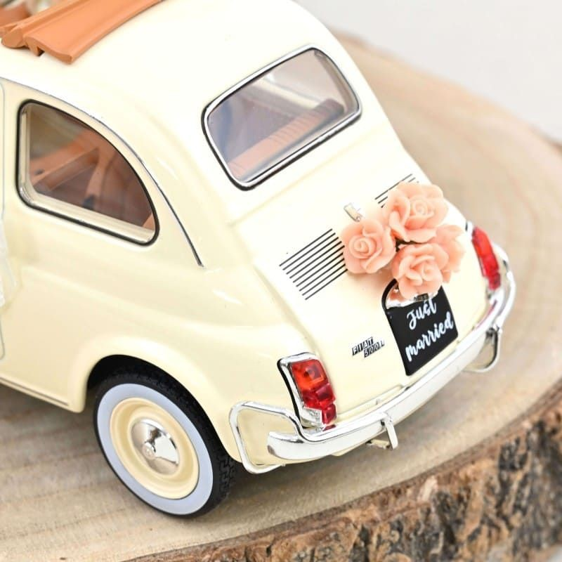 Fiat 500 L 1968 Blanc Ivoire cadeau de mariage 1/18 - NOREV