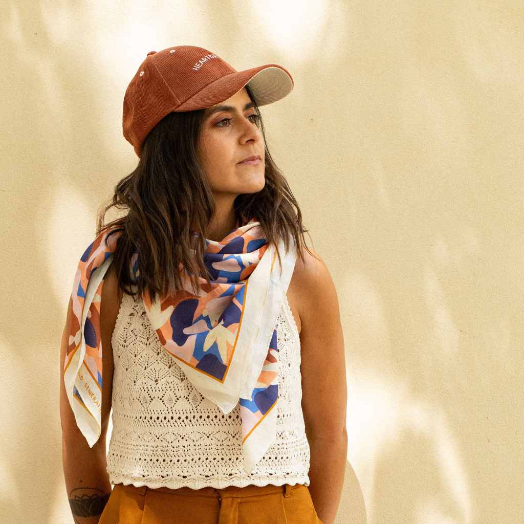 CASQUETTE VELOURS - HEARTBREAKER - CARAMEL