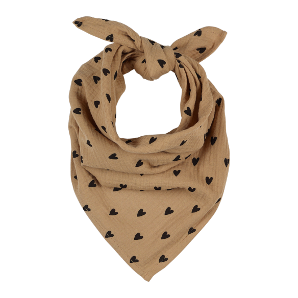 Foulard gaze cœurs - Beige