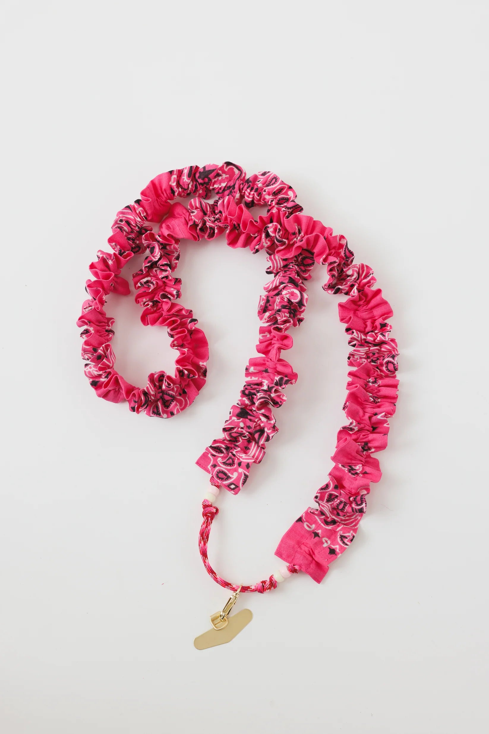 Cordon de téléphone froncé bandana - plusieurs coloris disponibles