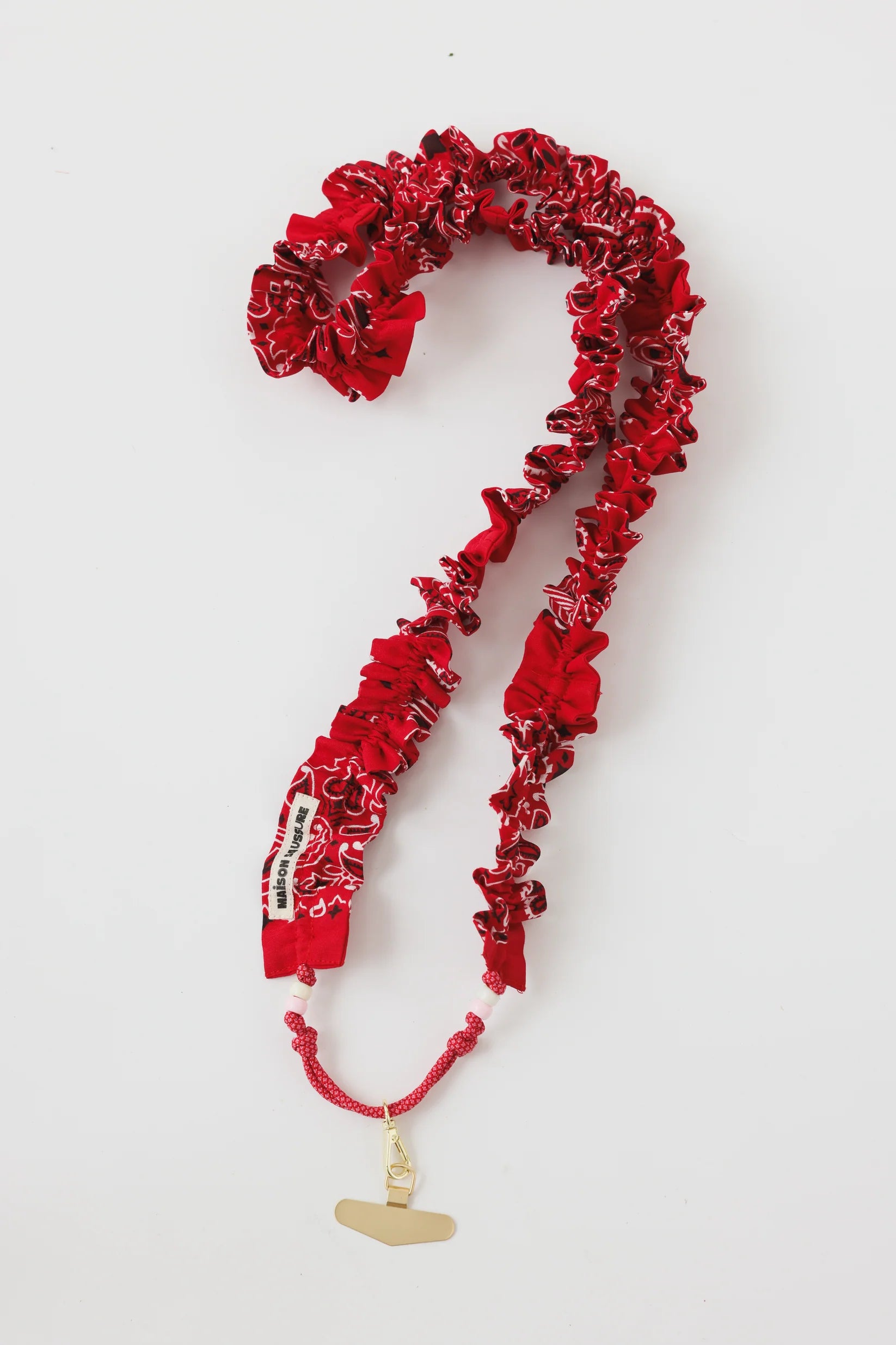 Cordon de téléphone froncé bandana - plusieurs coloris disponibles