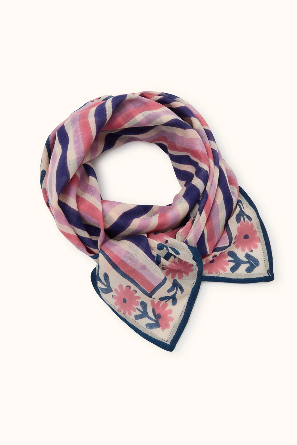 Big Foulard Dupatta FUTA TRUE BLUE