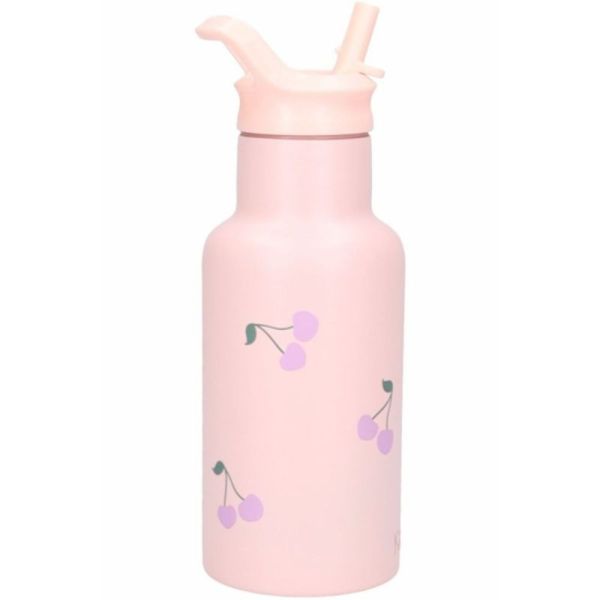 Gourde enfant cerises 350 ml rose