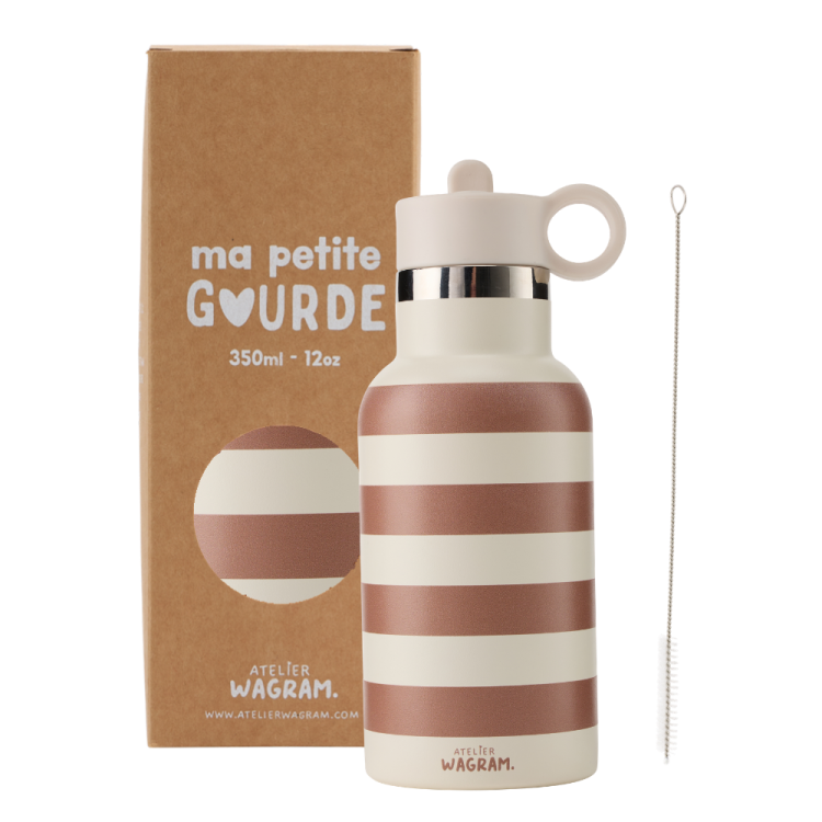 Gourde 350ml rayures marron