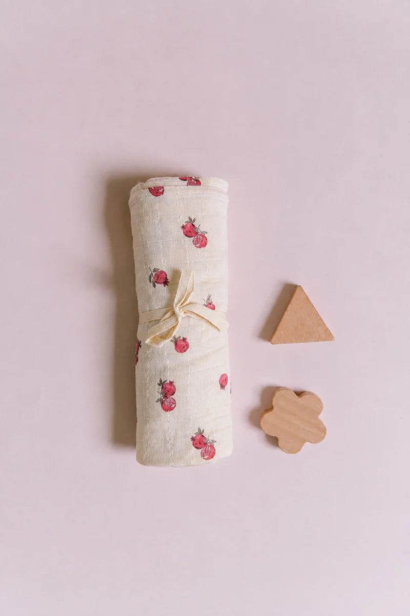 Petit Lange Doudou - Ecru Grenades