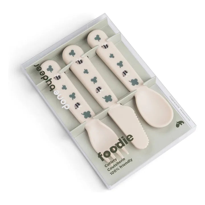 Set de 3 couverts Foodie Tiny farm Sable