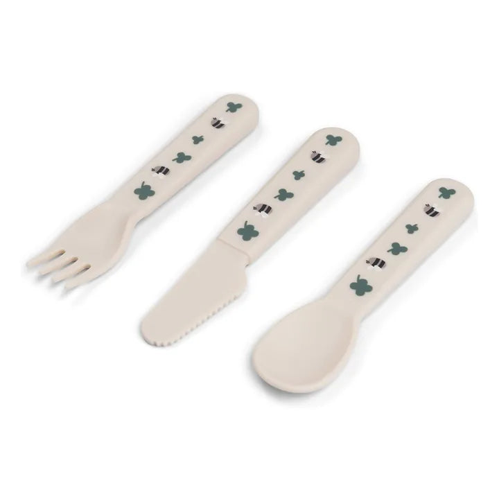 Set de 3 couverts Foodie Tiny farm Sable