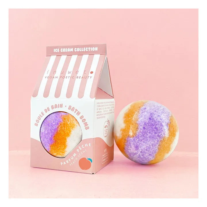 Bombe de bain Ice cream pêche - 120 g - INUWET