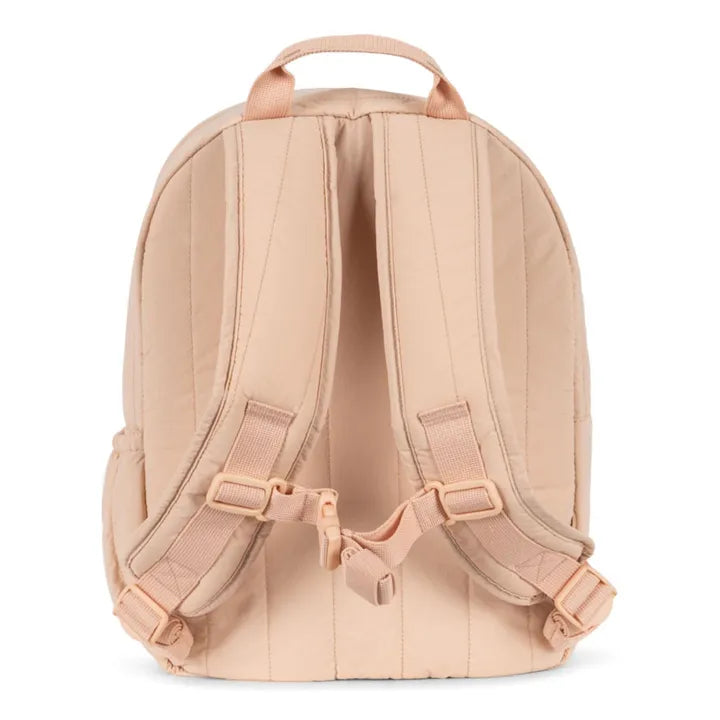 Sac à Dos Matelassé Juno Coeurs Brodés | Rose pâle - Konges Sløjd