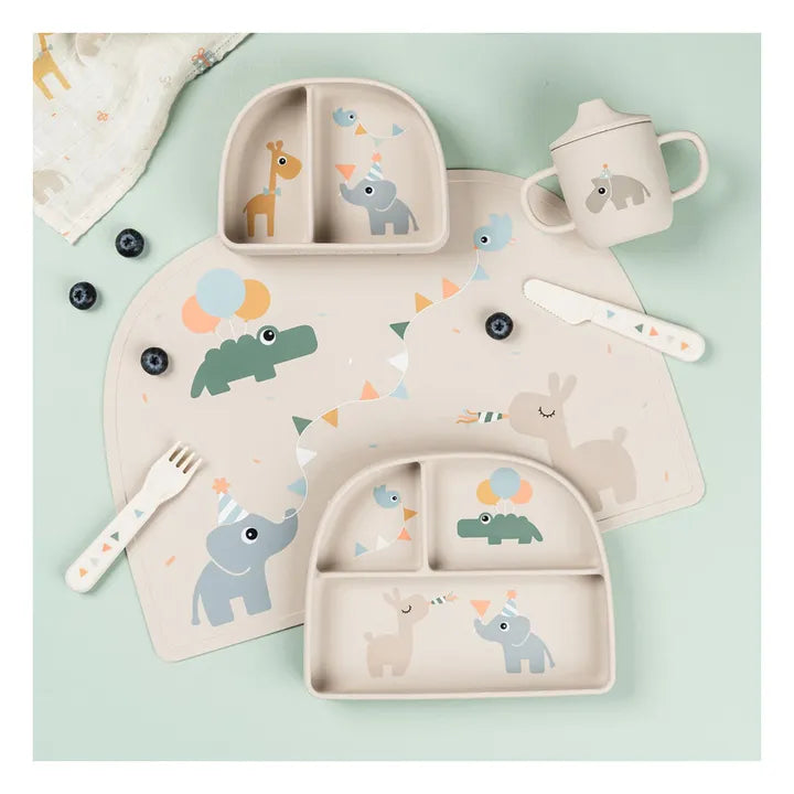 Assiette ventouse compartimentée Célébration