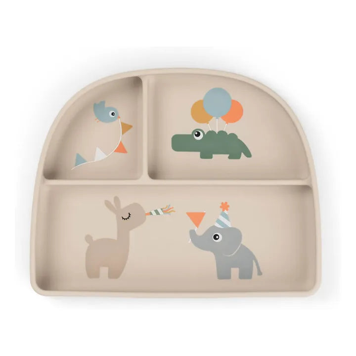 Assiette ventouse compartimentée Célébration