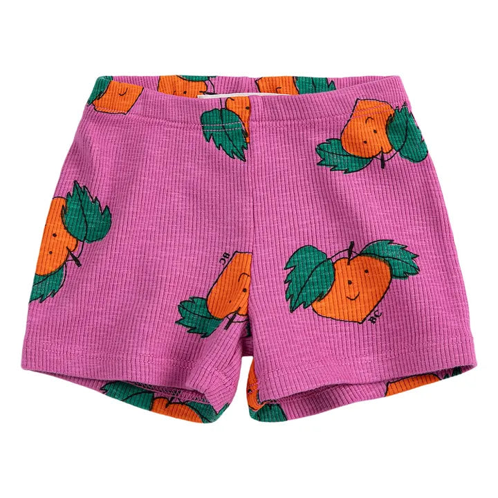 Short Côtelé Oranges Coton Bio | Violet - bobo choses