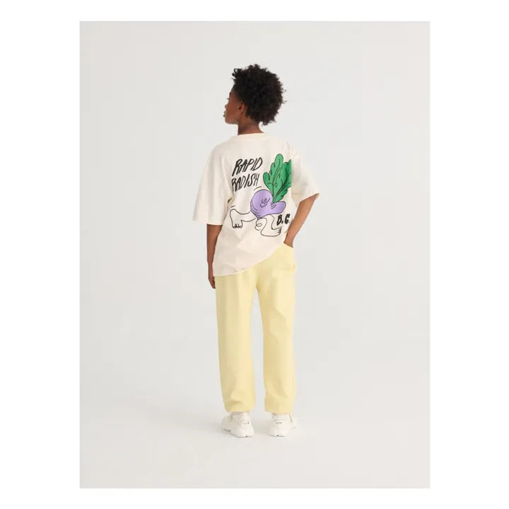 T-shirt Oversize Rapid Radish Coton Bio | Blanc - Bobo choses