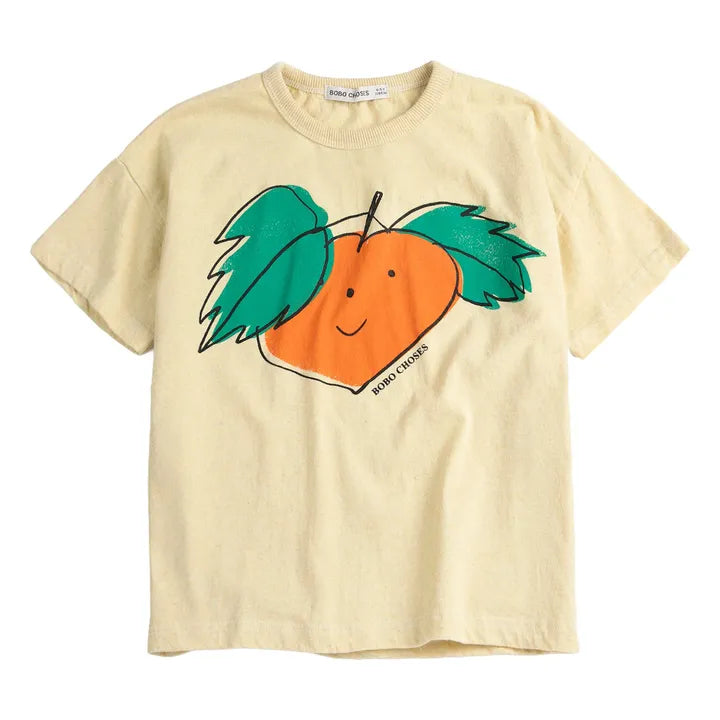 T-shirt Orange Coton Bio | Jaune - Bobo choses