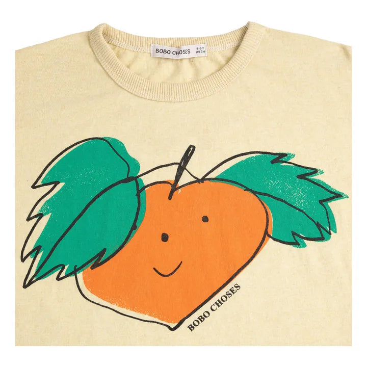 T-shirt Orange Coton Bio | Jaune - Bobo choses