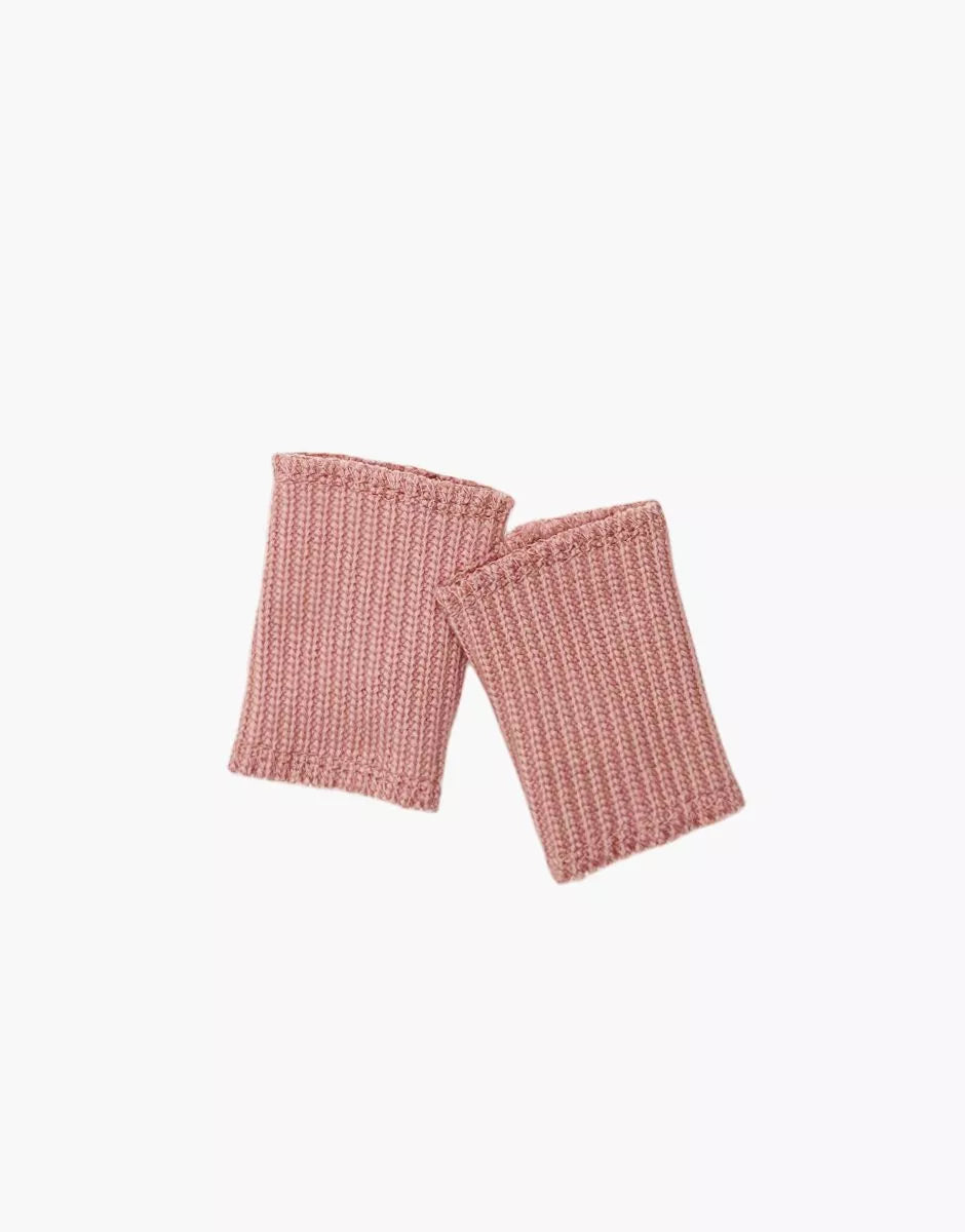 Gordis - Paire de guêtres en tricot rose thé