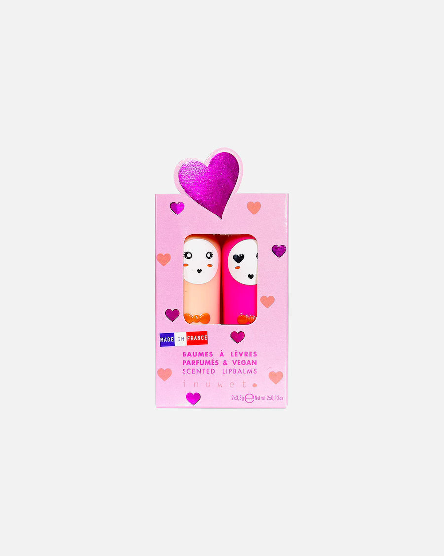 Coffret duo baumes à lèvres Carla Vanille Coco & Cerise - INUWET