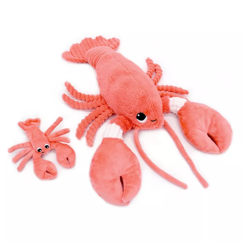 PTIPOTOS BY LES DEGLINGOS PELUCHE MAMAN BEBE  LE HOMARD CORAIL