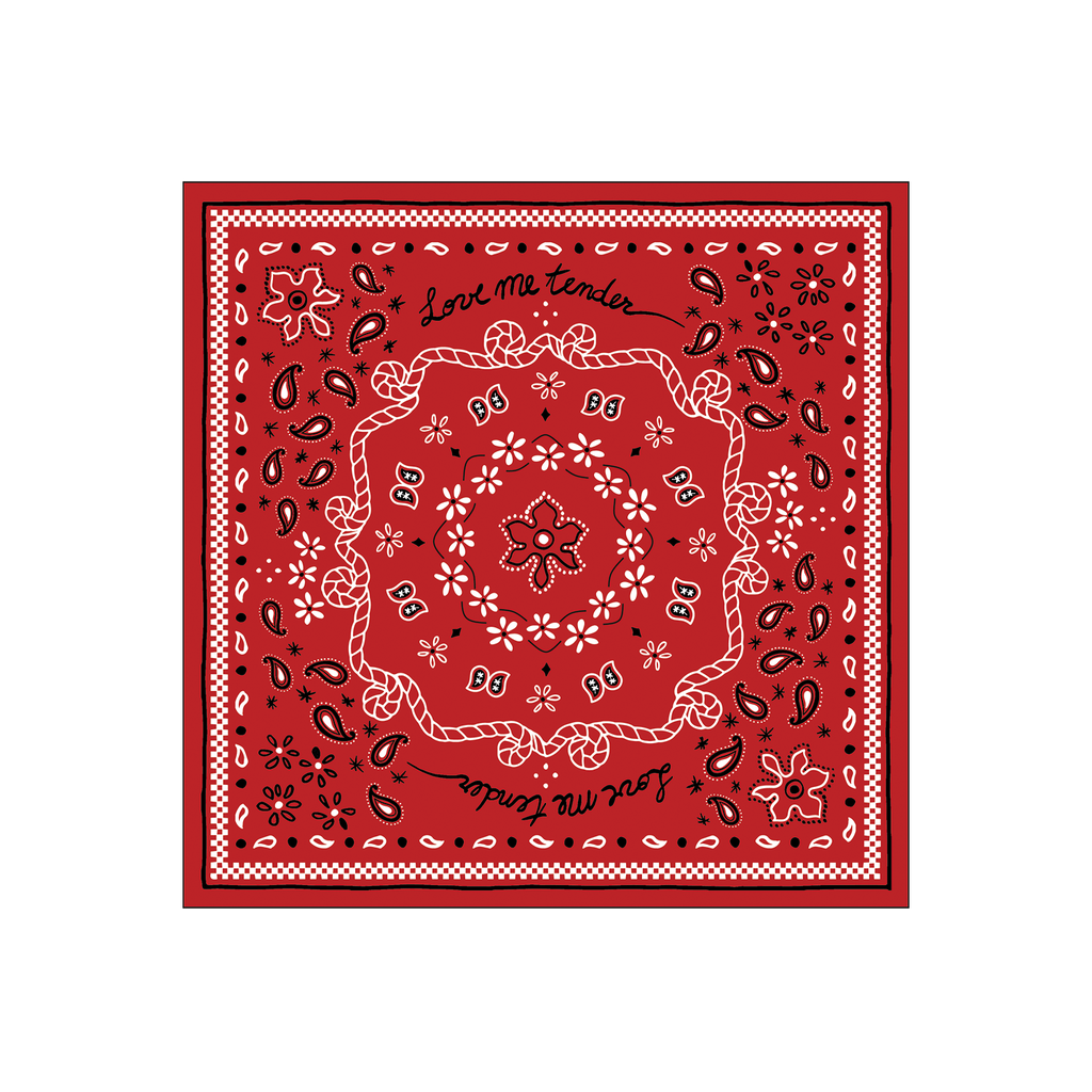 Serviettes en papier bandana rouge x20
