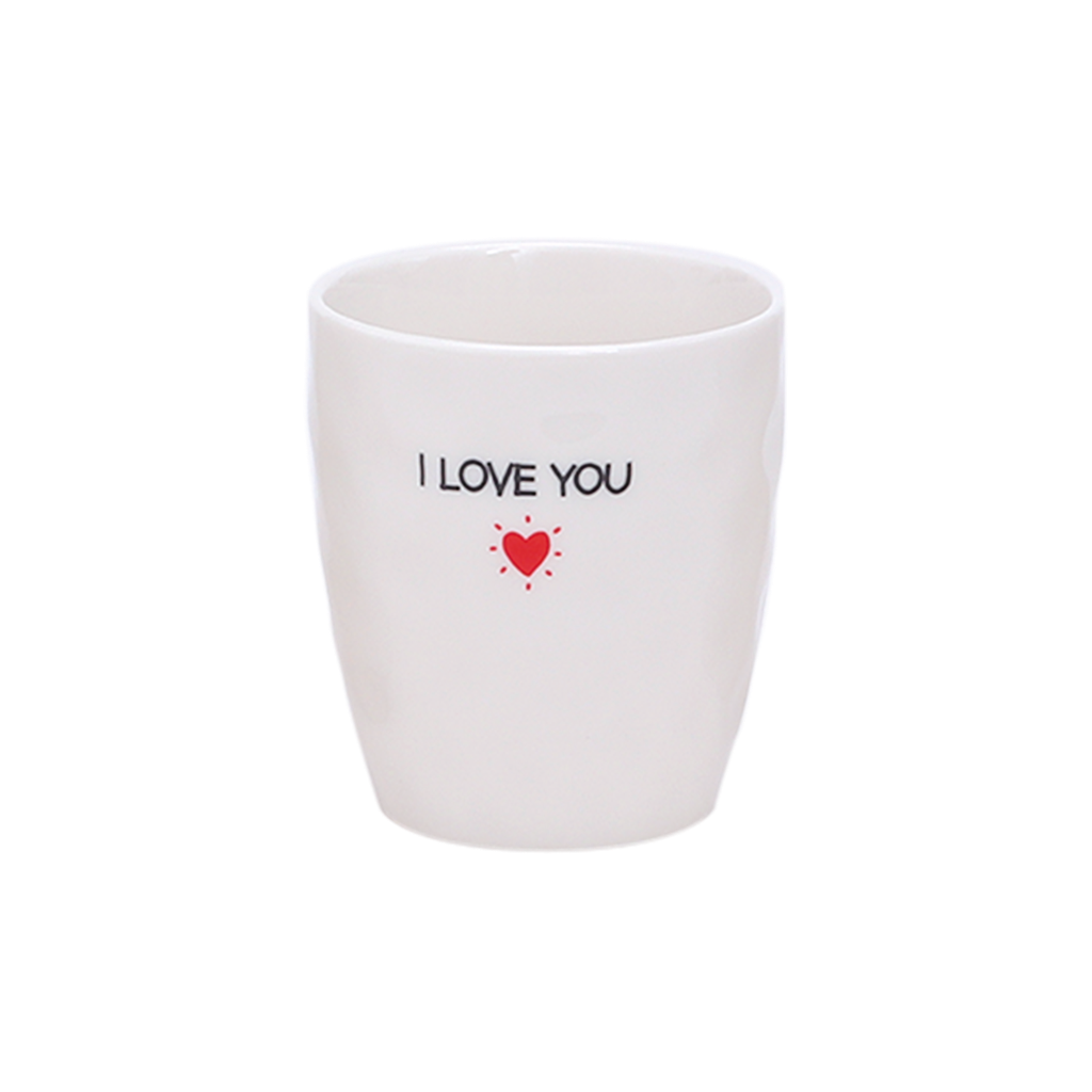 Gobelet message I love you D7,3 H8,2cm