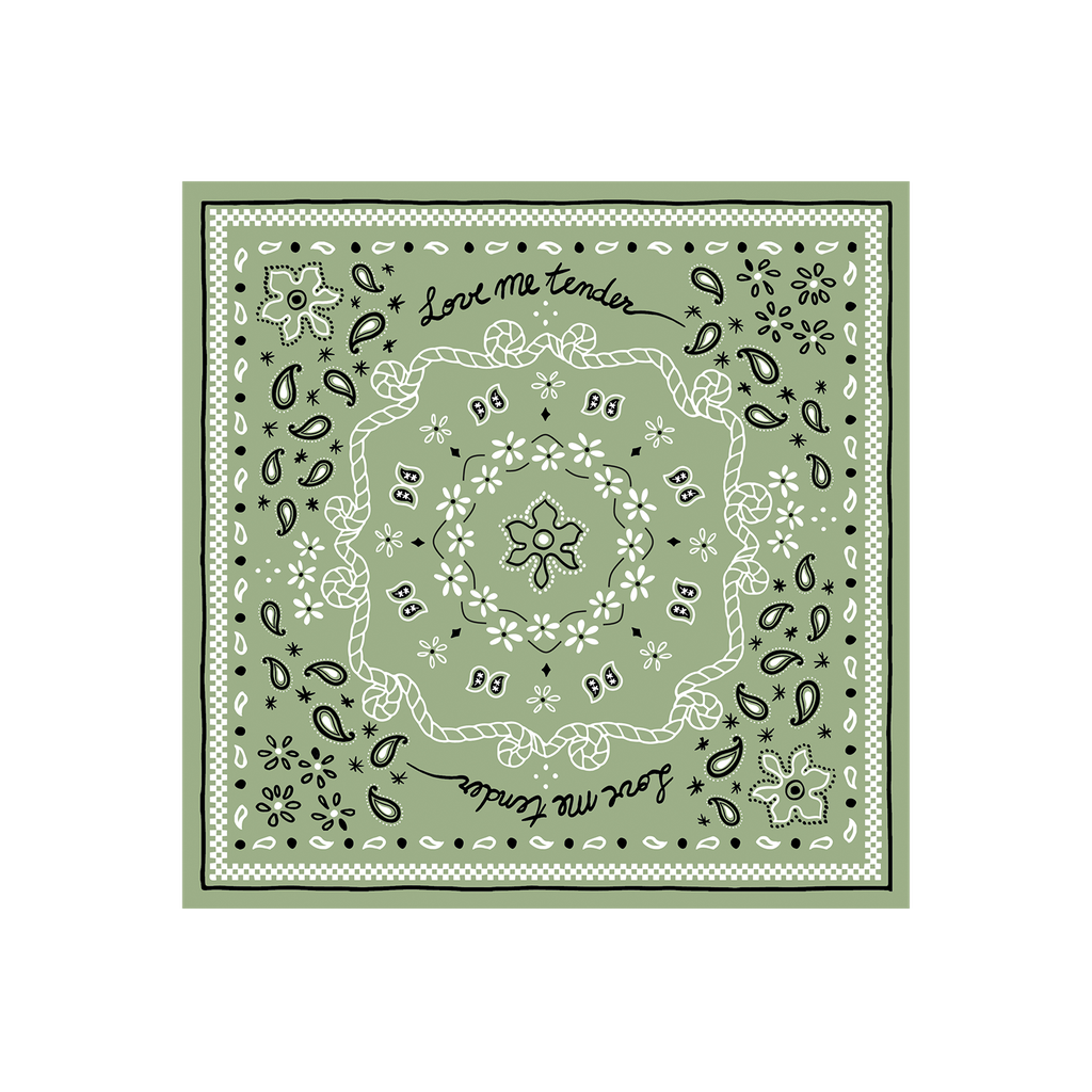 Serviettes en papier bandana matcha x20