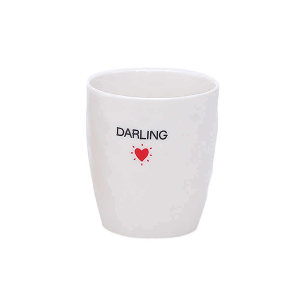 Gobelet message darling D7,3 H8,2cm