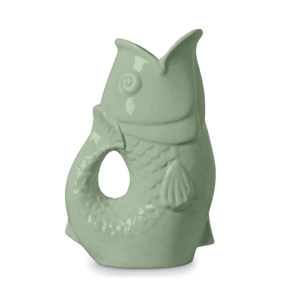 Vase pichet poisson gm matcha L16,5 P11 H25,3cm