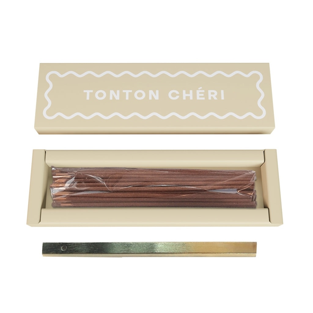 Encens bâtonnets Carezze tonton chéri sable cabana avec support