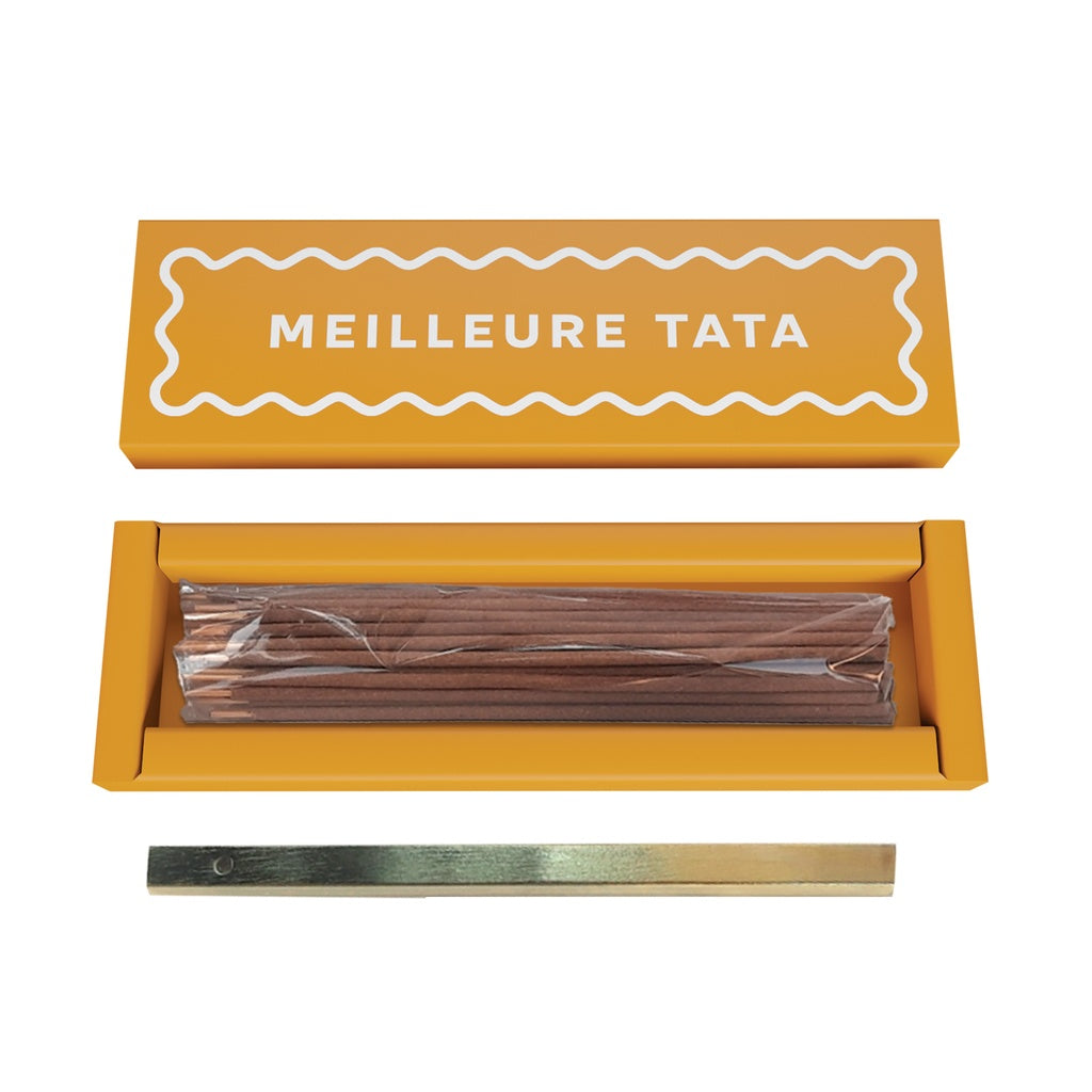 Encens bâtonnets Carezze meilleure tata brun fruits exotic avec support