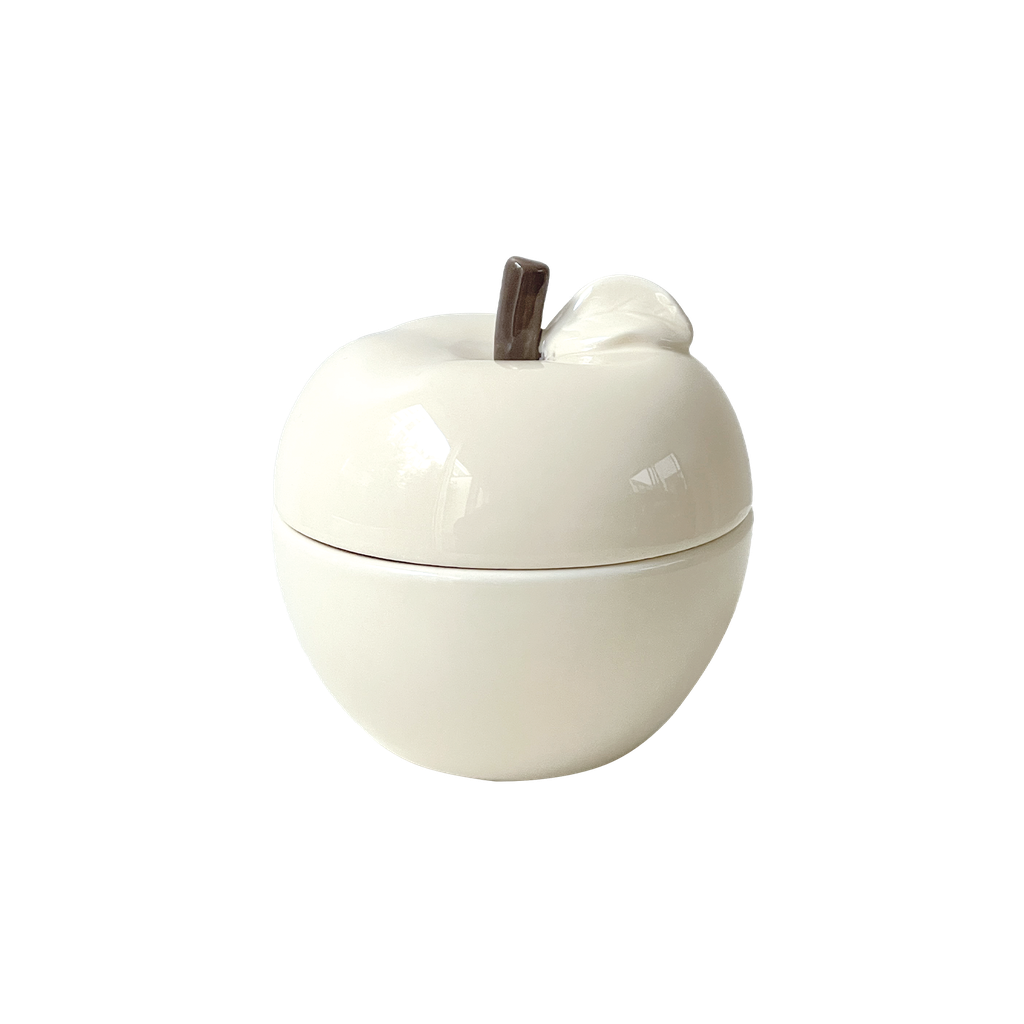 Bougie pom' glow beige vanille D9,8 H10,2cm