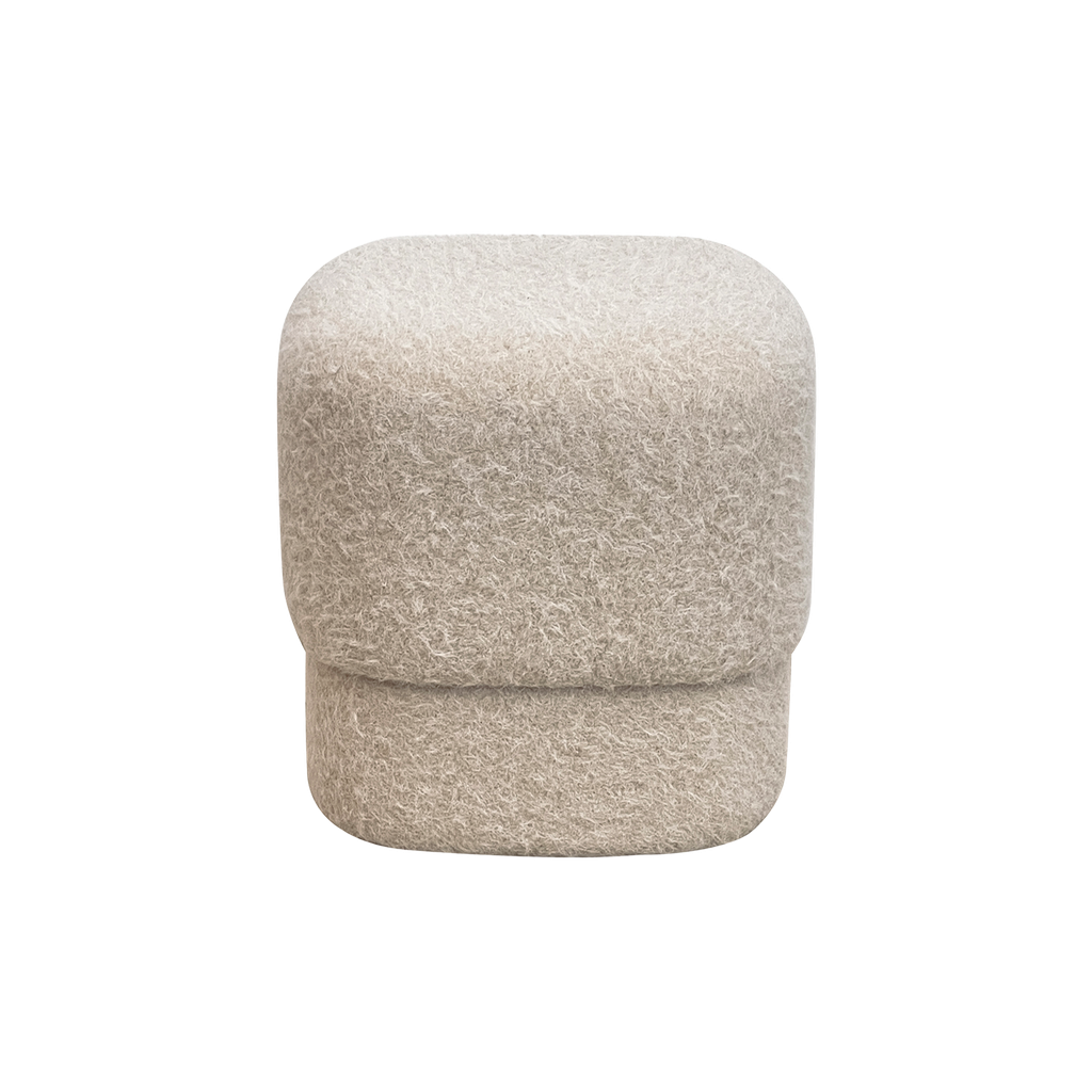 Tabouret Retroplush fluff beige L40 P40 H40cm