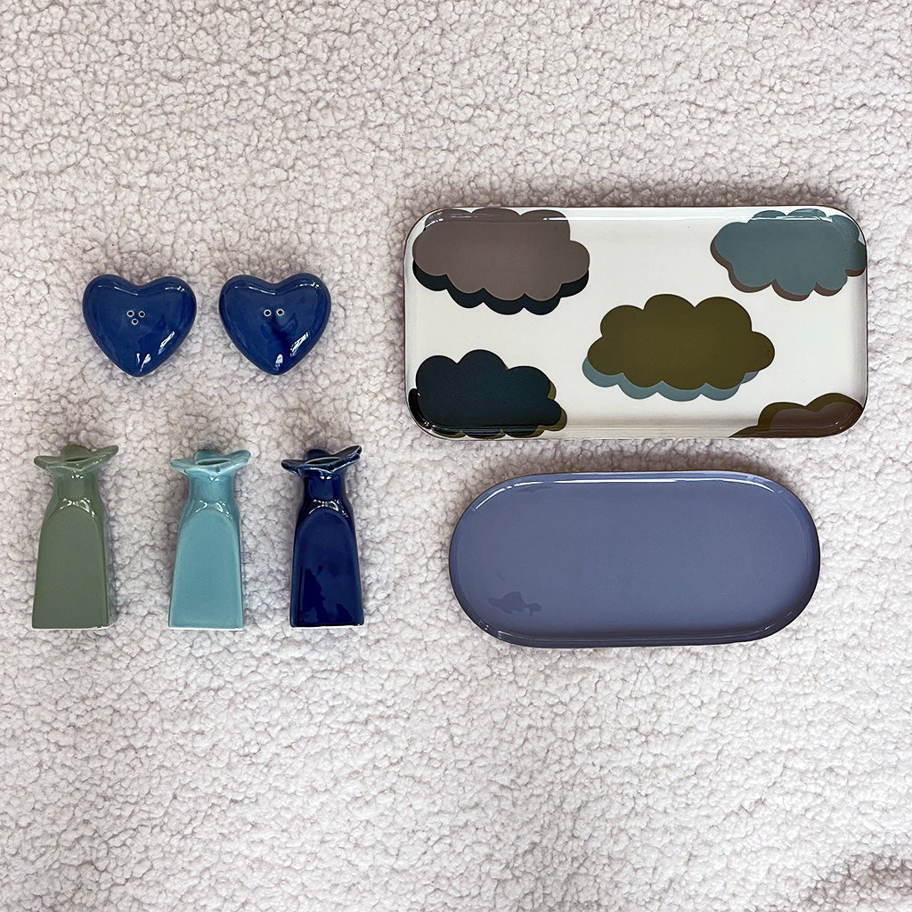 Plateau rectangle Oiseaux assortie L30 H15cm